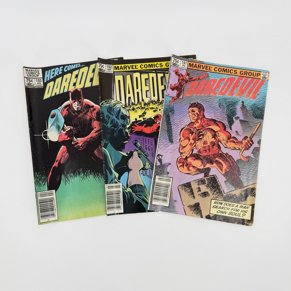Marvel Daredevil #191-193 1983 Newsstand Comic Book Lot 3 Issues